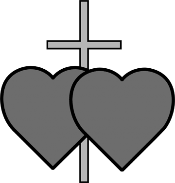 Two Hearts Design - Two Hearts of Jesus and Mary Clipart