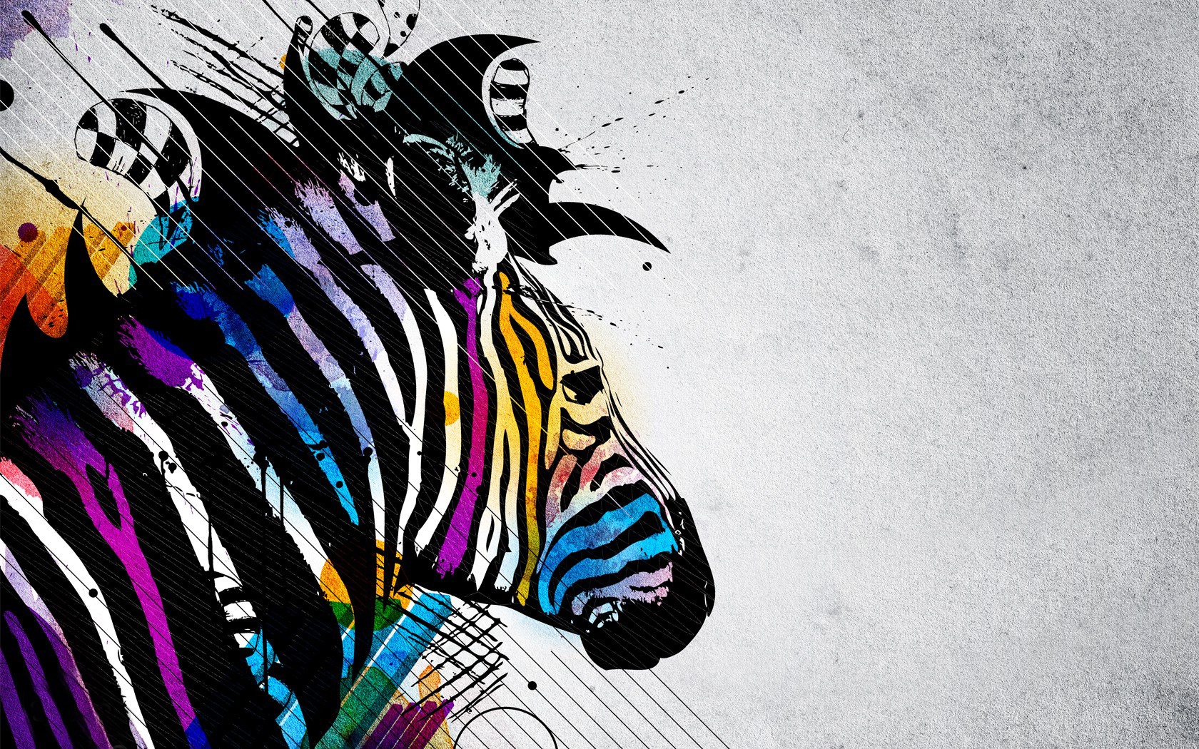 Wallpapers For > Rainbow Zebra Wallpaper