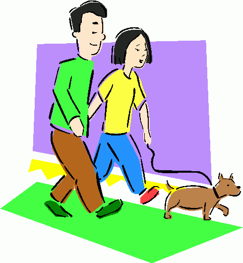 couple_walking_dog_1 clipart - couple_walking_dog_1 clip art