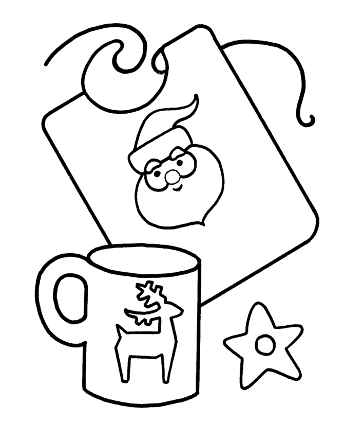 Learning Years: Christmas Coloring Pages - Christmas Cup and Bib ...
