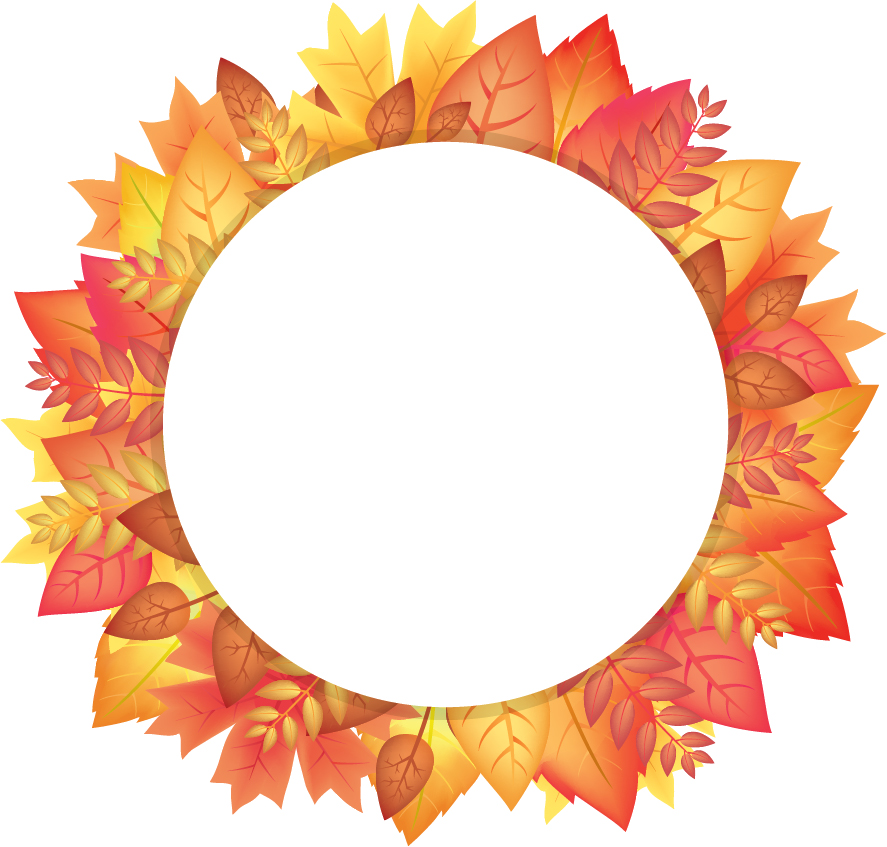 Free Fall Leaves Wreath Vector Download - Vector Gems - Free high ...