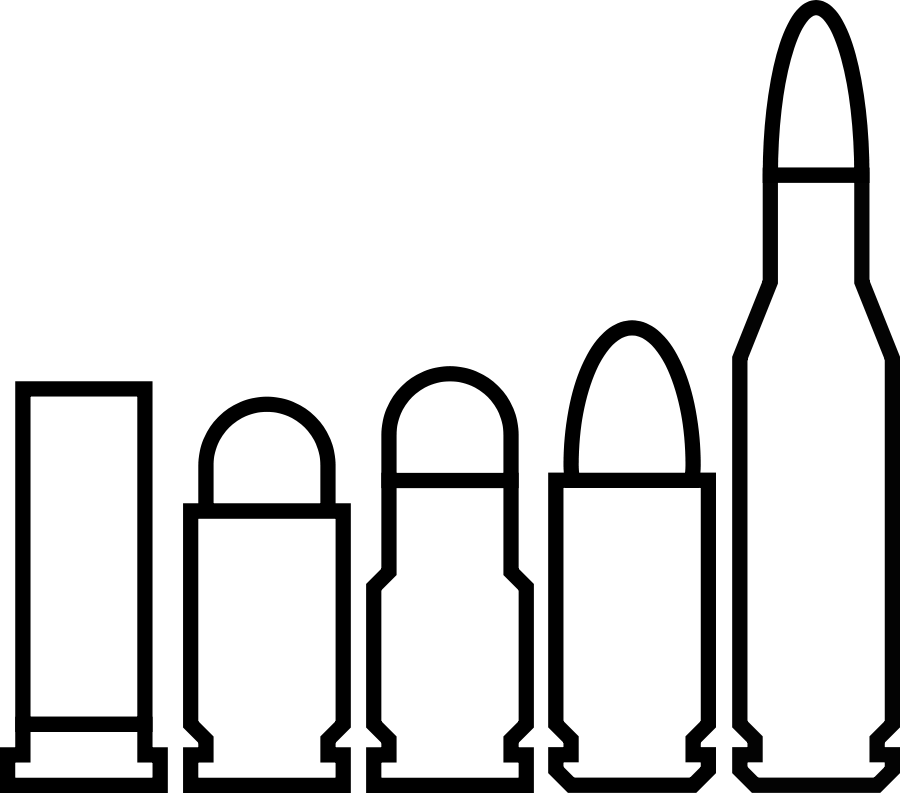 Bullet silhouette icon black white Clipart, vector clip art online ...