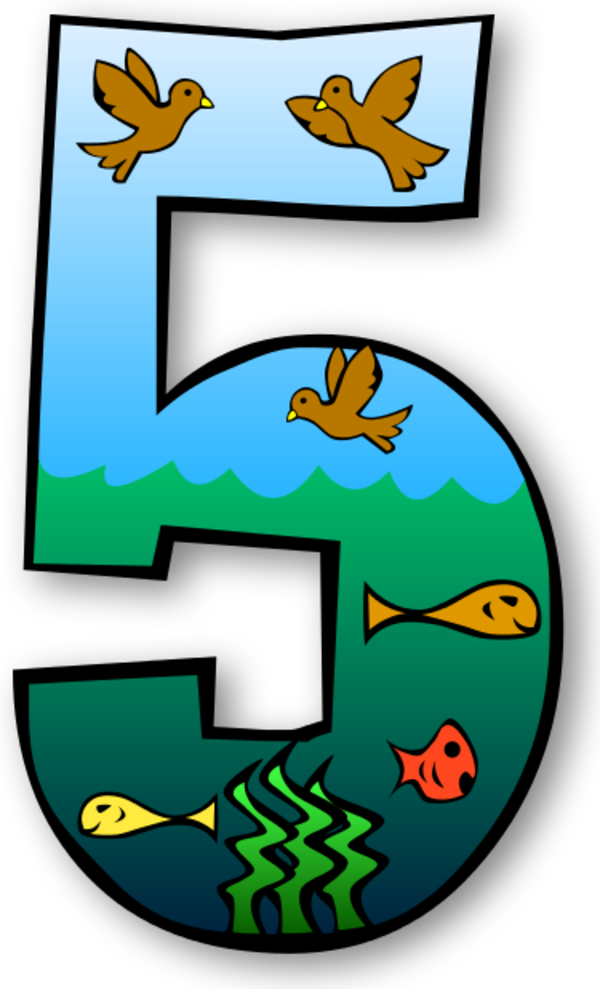 Creation Days Numbers 4 - vector Clip Art