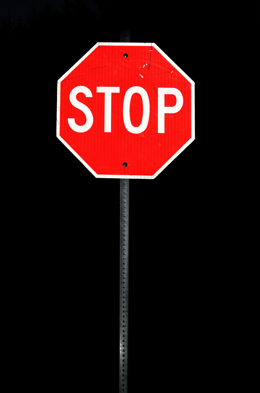 In a tight spot in Clarksville, W.V. Stop-Sign-at-Night – Overdrive