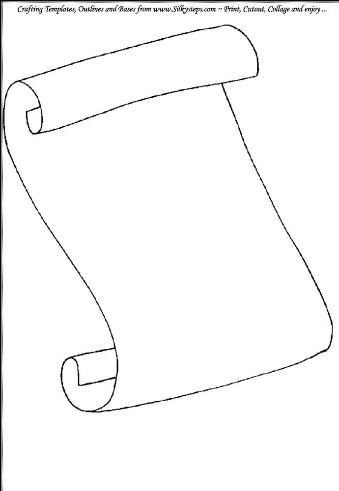 Scroll outline template for craft activity