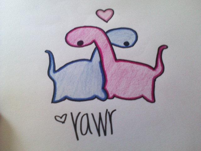 Dinosaur love - Cute easy drawings of love - Cute Dinosaur Love ...