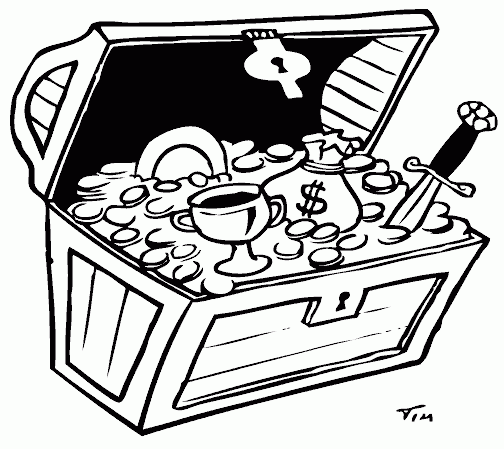 Treasure Chest Coloring Printable | Kids Coloring Pages ...