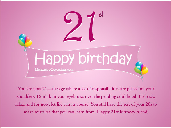 21st Birthday Wishes: 21st Birthday Messages and Greetings ...