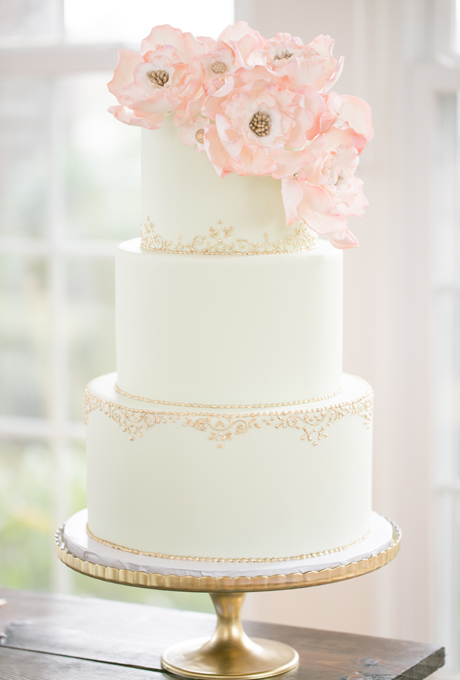 Metallic Wedding Cakes Photos | Brides.com