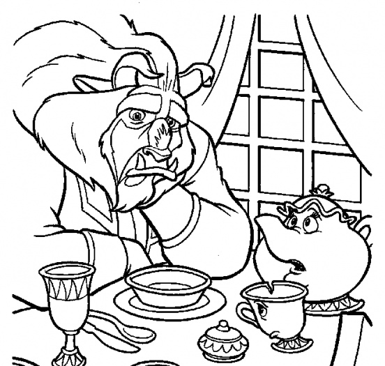 Disney's Beauty And The Beast A Giant Coloring Book | Coloring Pages