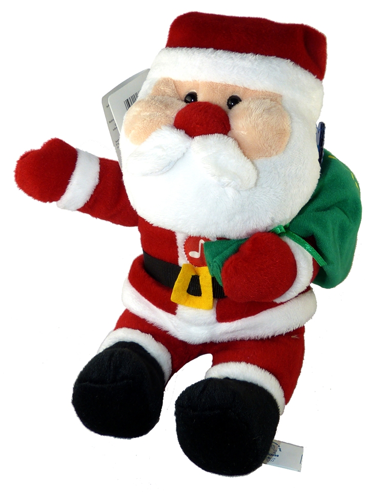 Holiday Plush Musical Jingle Bells Santa Reindeer Mouse Bear Dog ...