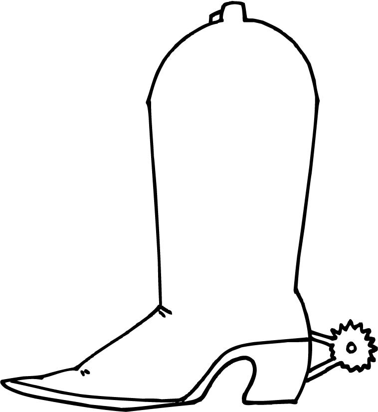 Western Boots Coloring Page