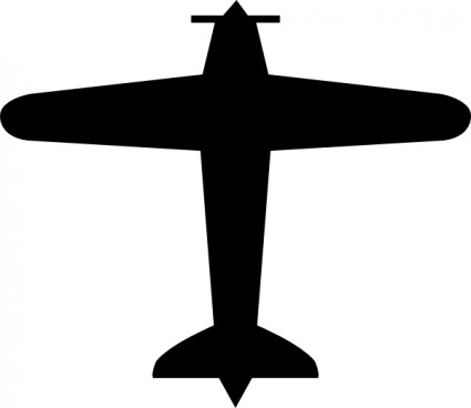 Airplane clip art silhouette Free vector for free download (about ...