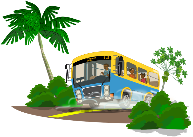 Free Island School Bus Clip Art