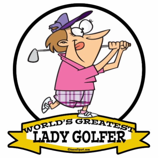 WORLDS GREATEST LADY GOLFER CARTOON PHOTO CUT OUTS | Zazzle