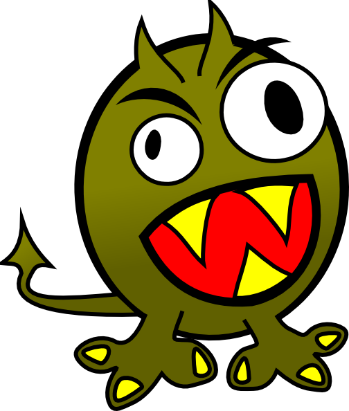 Small Funny Angry Monster Clip art - Art - Download vector clip ...