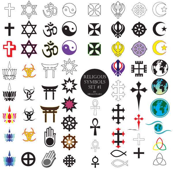 Religious Symbols Free Vector Set | Download Free Vector Graphics
