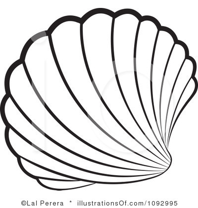 Seashell Clipart Black And White | Clipart Panda - Free Clipart Images