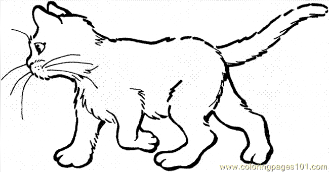 cat coloring clipart - photo #40