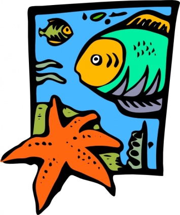 Download Fish Marine Life Starfish clip art Vector Free