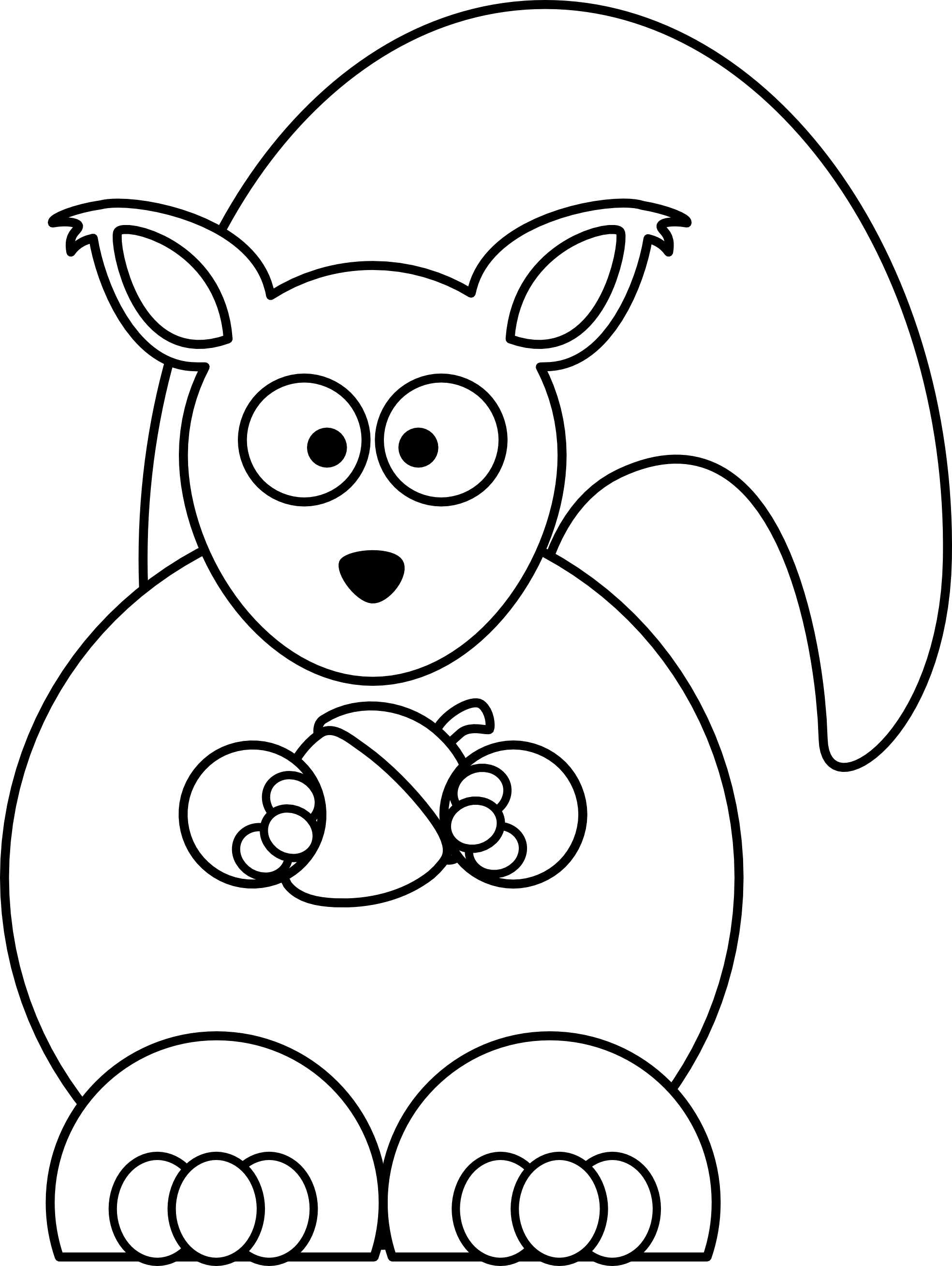 clipartist.net » Clip Art » Lemmling Cartoon Squirrel Black White ...