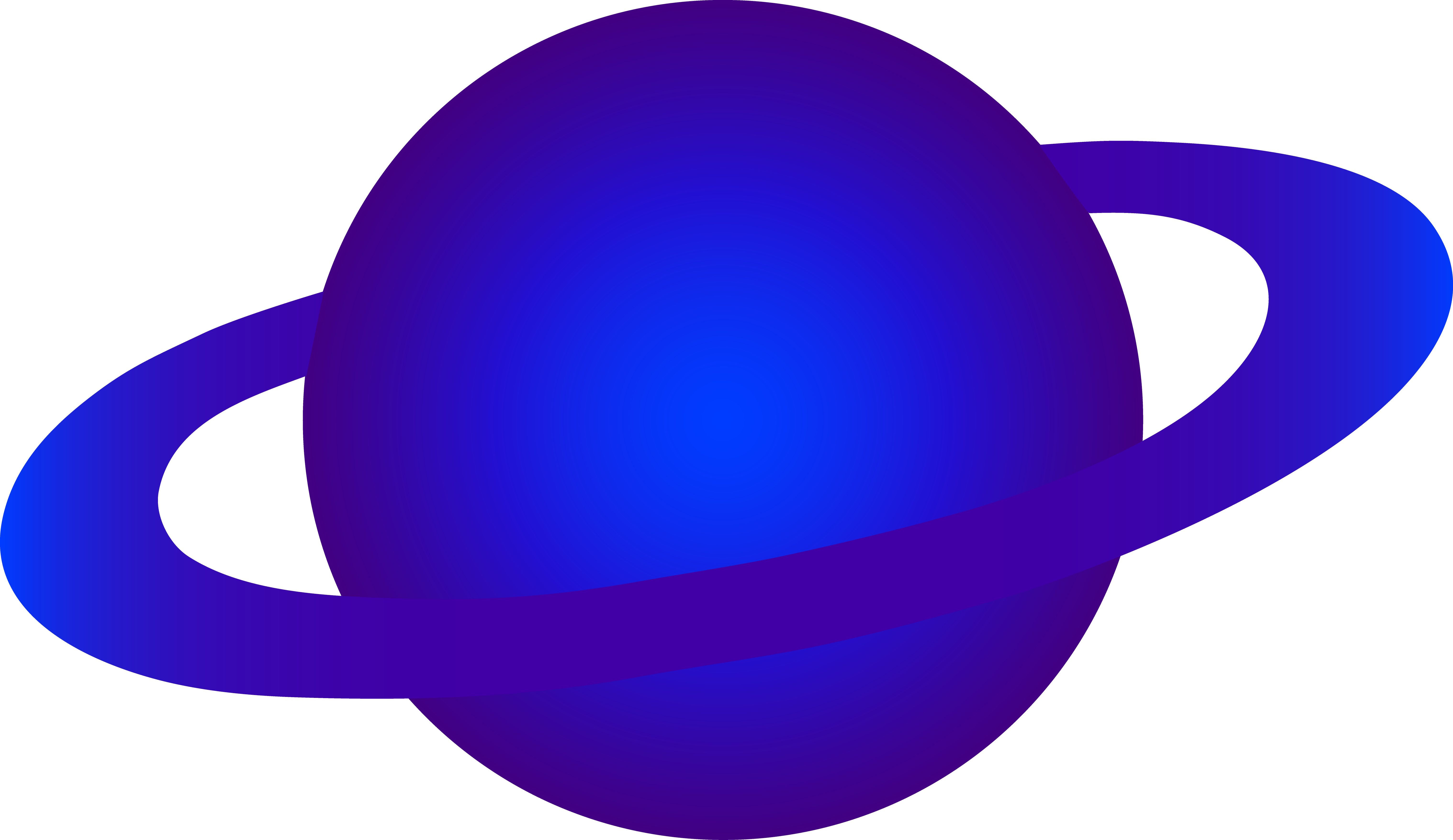 Blue Alien Ringed Planet - Free Clip Art