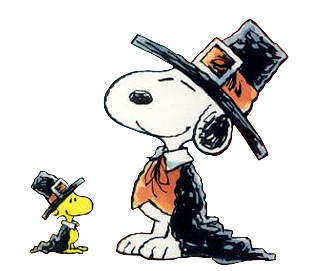 Peanuts Snoopy & Woodstock Pilgrim Thanksgiving Cartoon Clipart ...