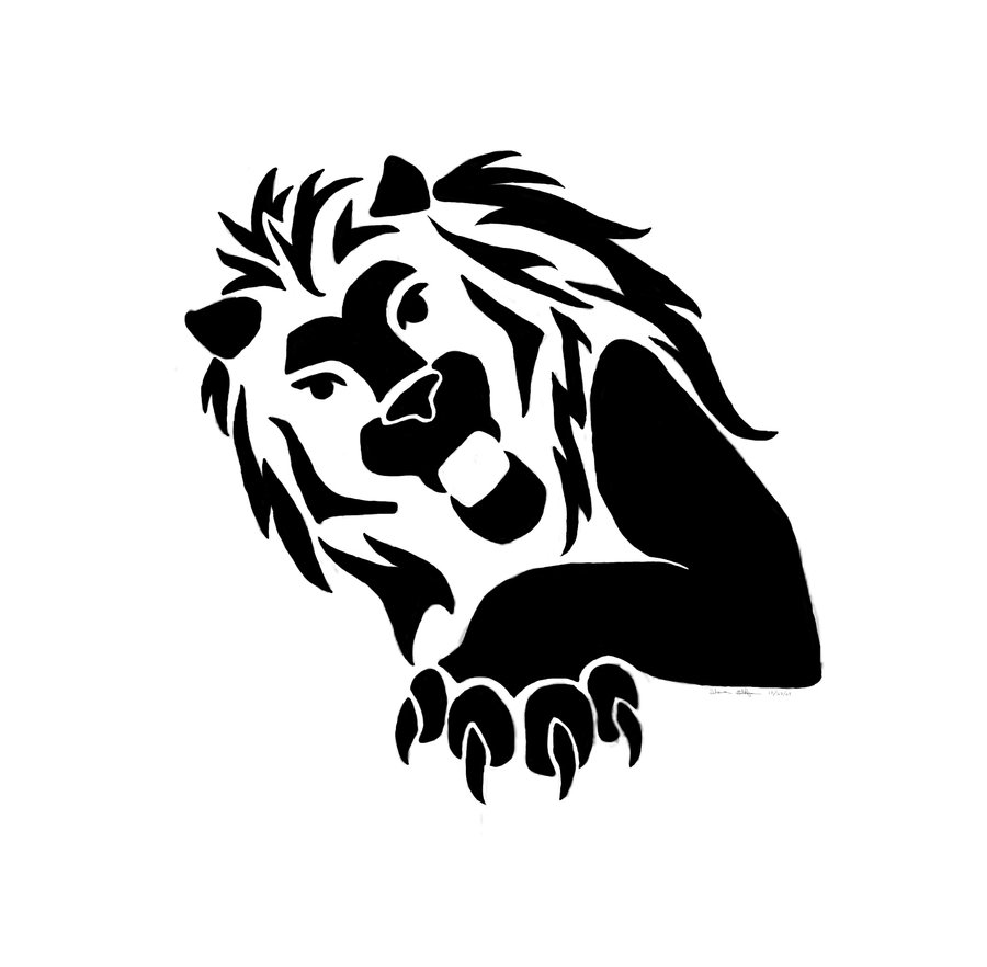 Images For > Lion Head Crown Stencil
