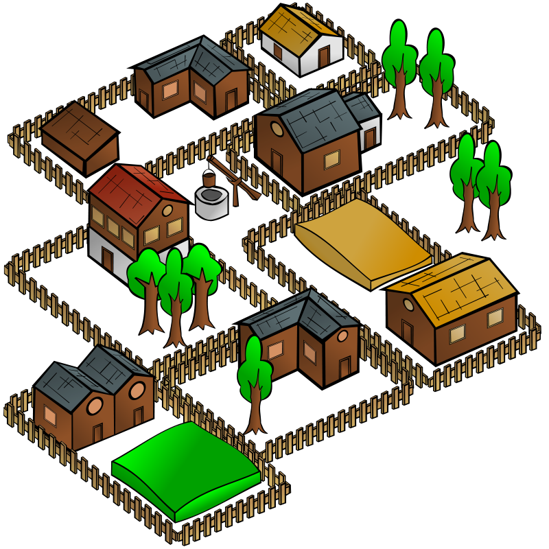 RPG Map Symbols: Village Clip Art Download