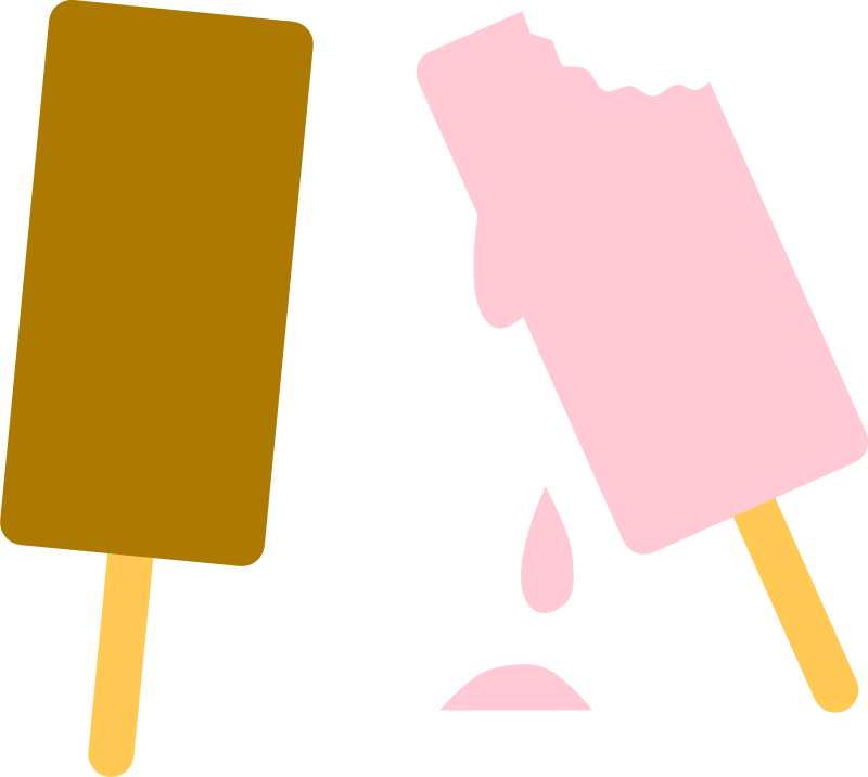 Clipart - Ice cream cool and refreshing, chocolate and strawberry ...
