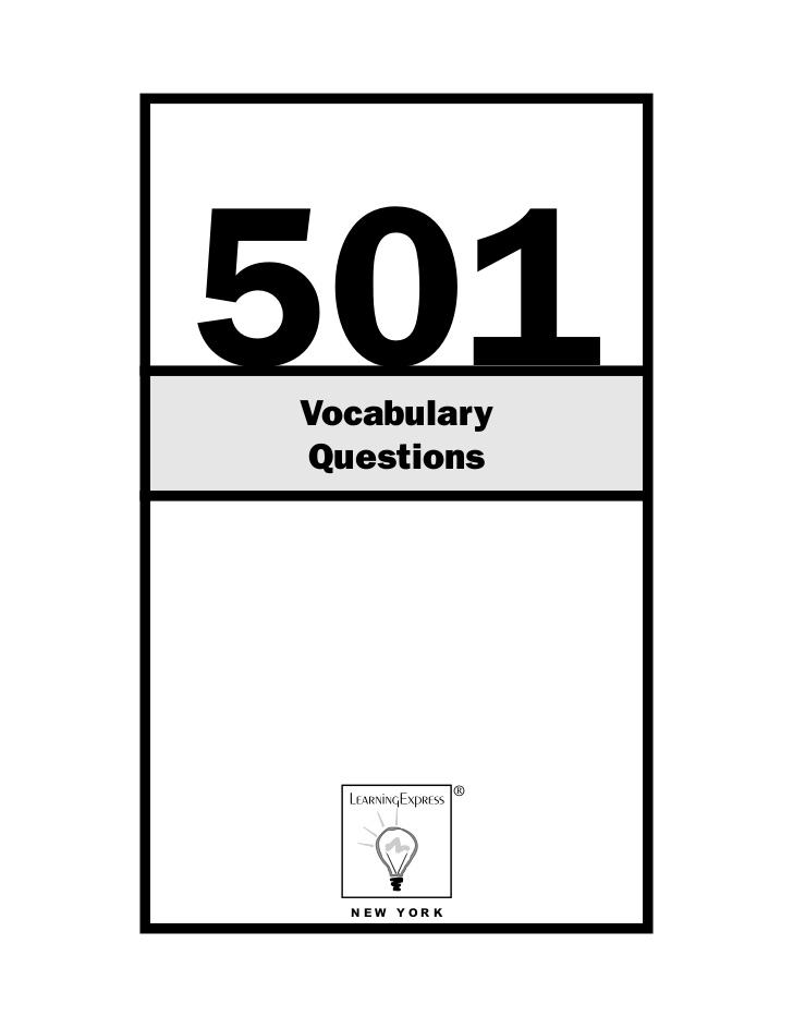 501 vocabulary questions