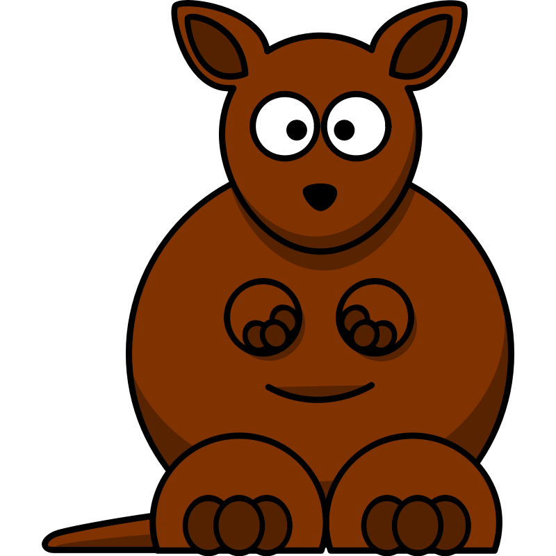 Clipart - Cartoon kangaroo