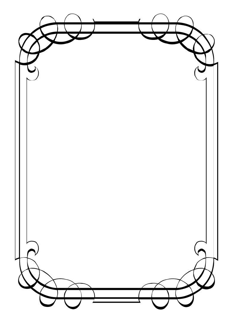 free black and white clipart of frames - photo #15
