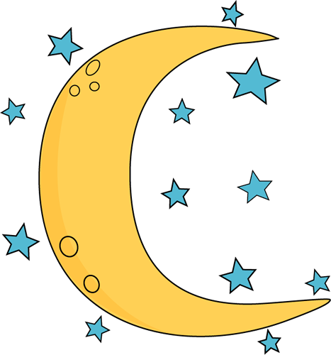 Crescent Moon and Stars Clip | Clipart Panda - Free Clipart Images
