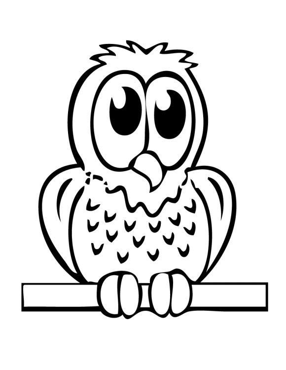 Easy Owl Coloring Pages For Kids - Animal Coloring pages of ...