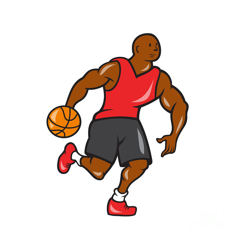 Basketball Player Dribbling Ball Cartoon by Aloysius Patrimonio ...