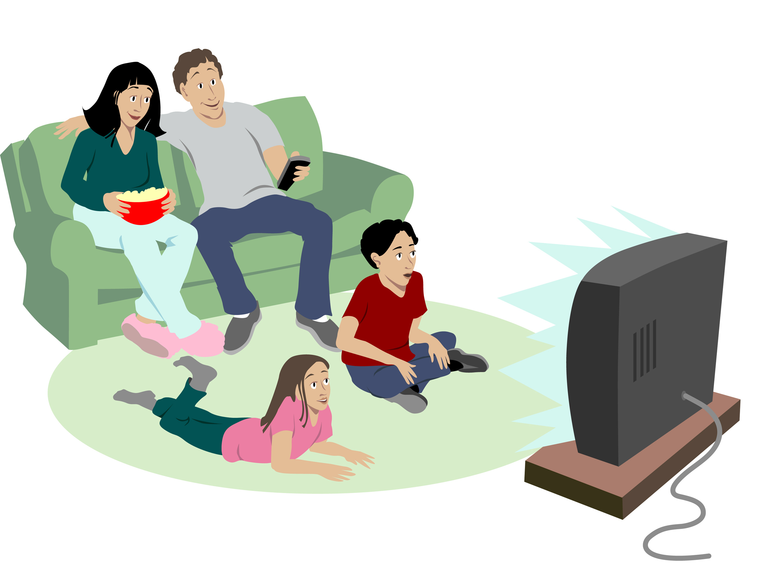 clipart girl watching tv - photo #26