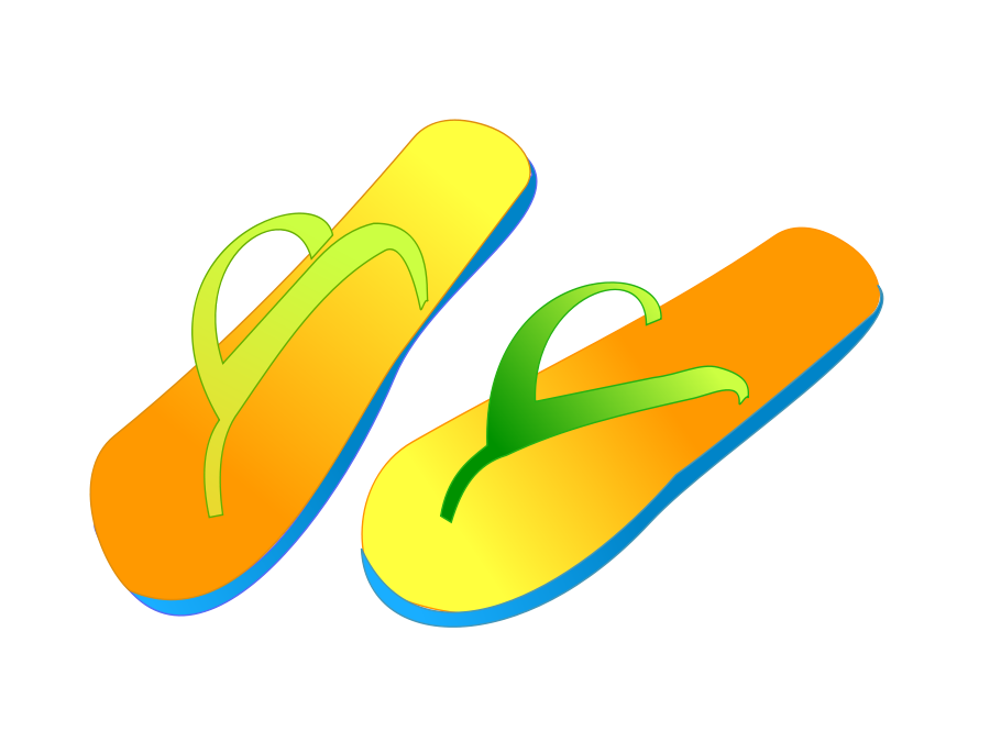 Flip Flops Clipart, vector clip art online, royalty free design ...