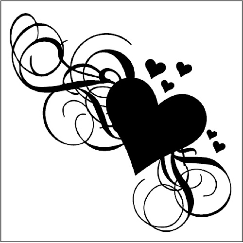 Fancy Heart Stencil | zoominmedical.com