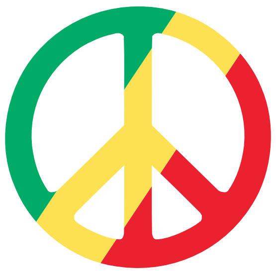 Republic Congo Peace Symbol Flag 3 SupaRedonkulous flagartist.com ...