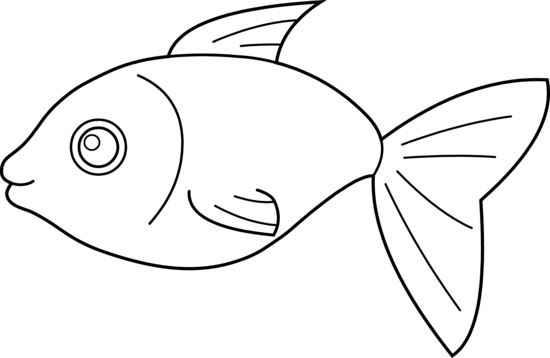 cute fish clipart black and white - photo #30