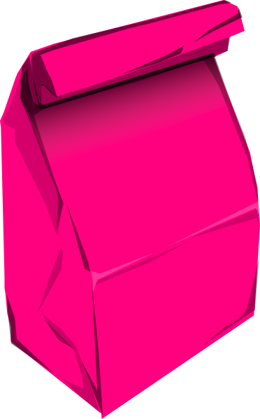 Pink Paper Bag clip art - vector clip art online, royalty free ...
