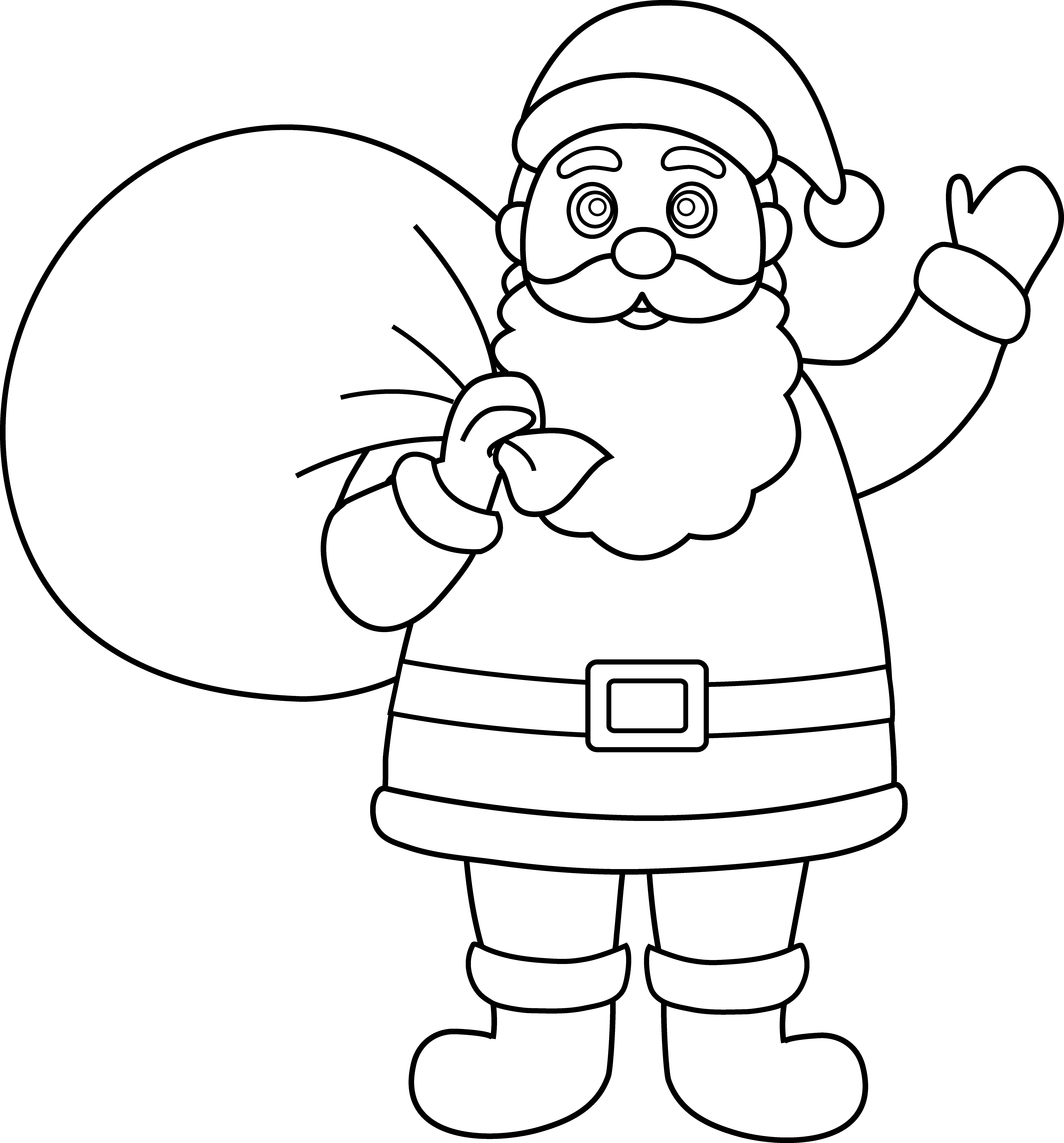 Santa Claus Outline Cliparts co