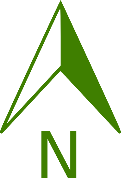 Green North Arrow clip art - vector clip art online, royalty free ...