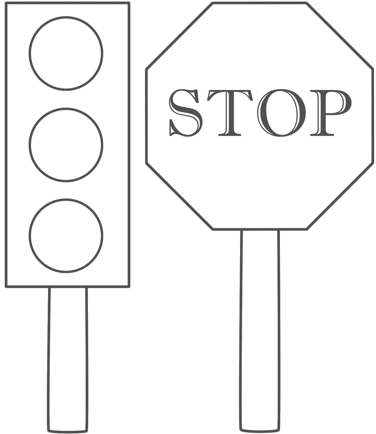 65 Simple Stop Sign Coloring Page 