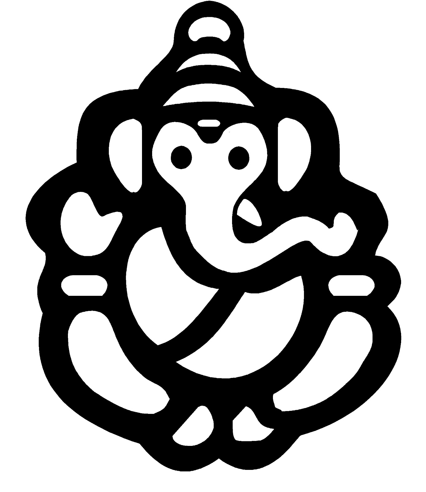 Ganesha Outline - Cliparts.co