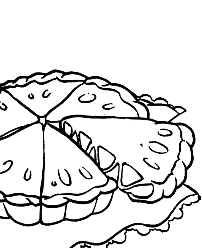 Apple Pie Cake Coloring Pages - Food Coloring Pages : Free Online ...