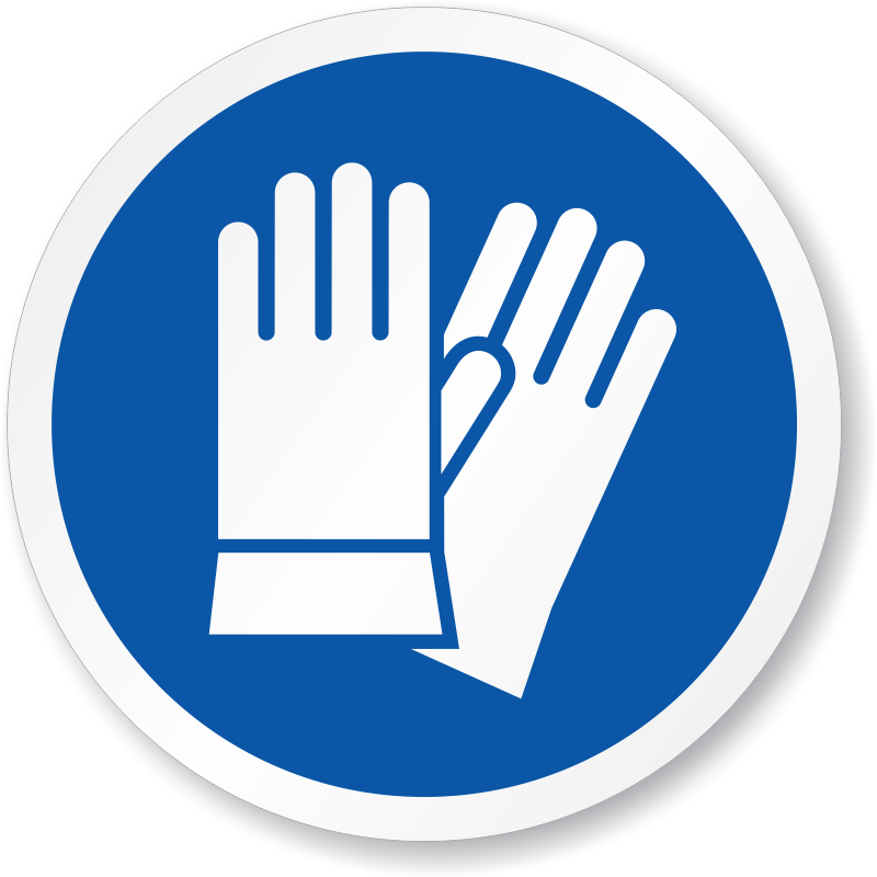 Safety Gloves Required Symbol - ISO Mandatory Sign, SKU: IS-1008 ...