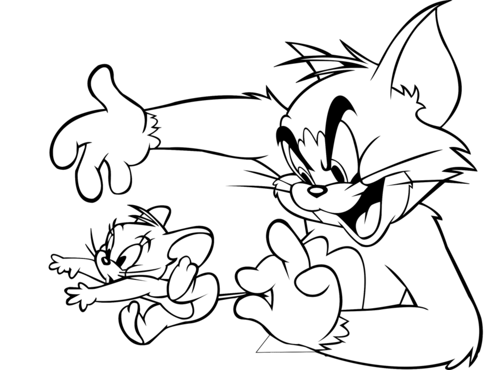 Tom and Jerry fighting each other Tom and Jerry Coloring