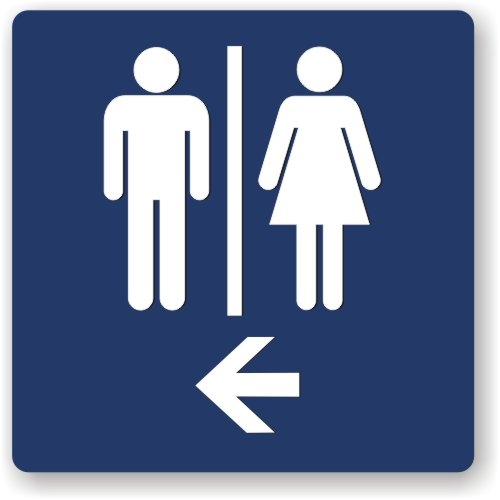 Restroom Directional Restroom Sign to meet ADA requirements for ...